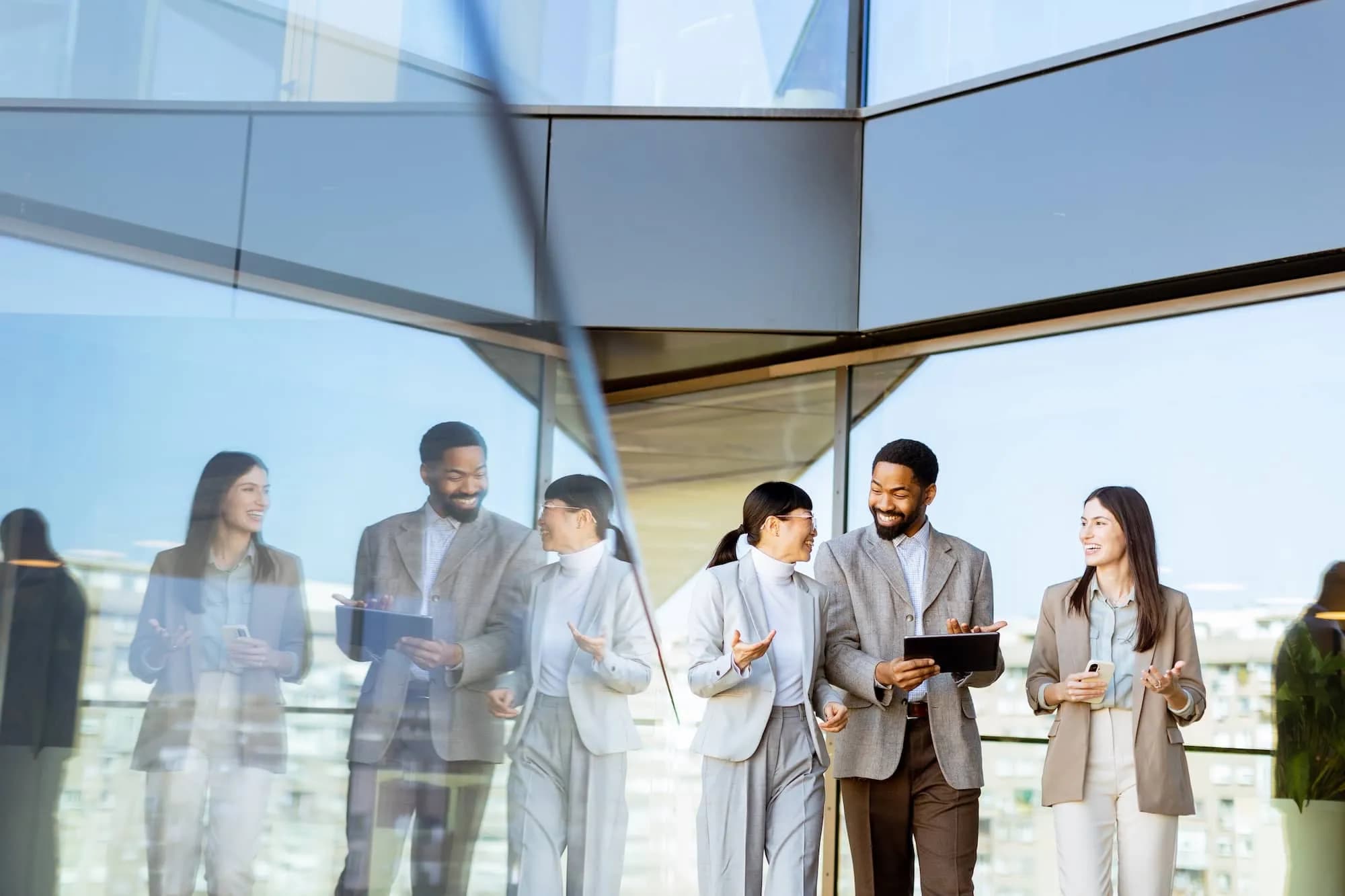 iTrackAML modern office workspace showcasing innovative AML compliance technology