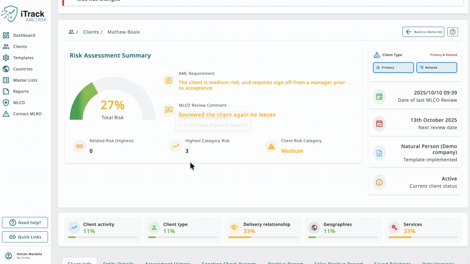 Sanctions Screening Dashboard