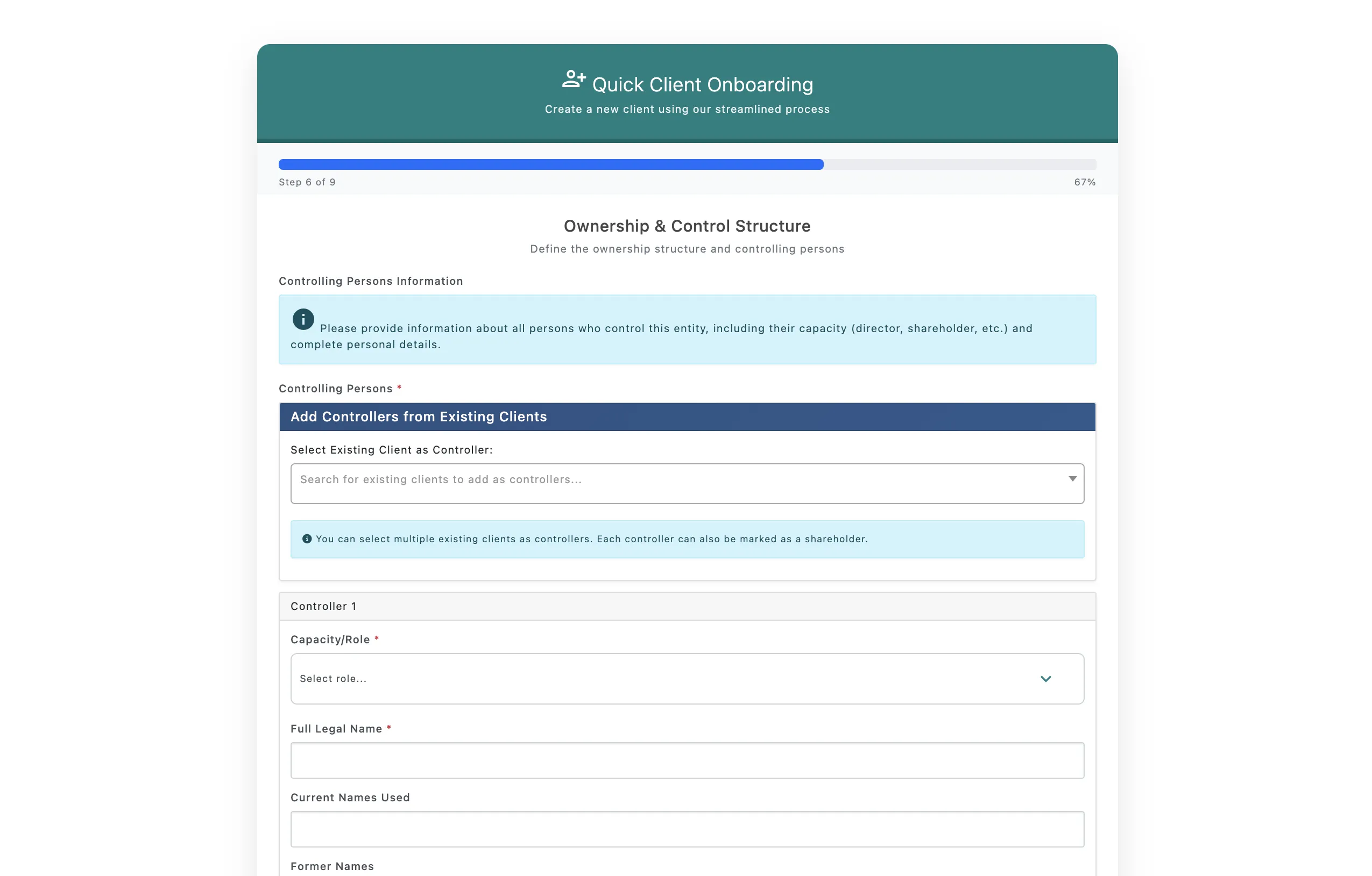 Entity structure visualization showing ownership hierarchy and shareholders
